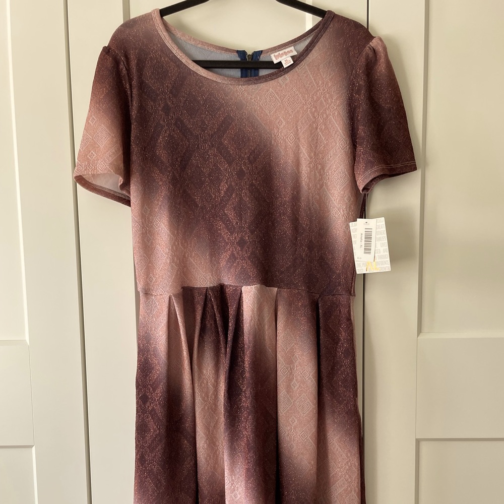 NWT LuLaRoe Pink Amelia Dress (XL)